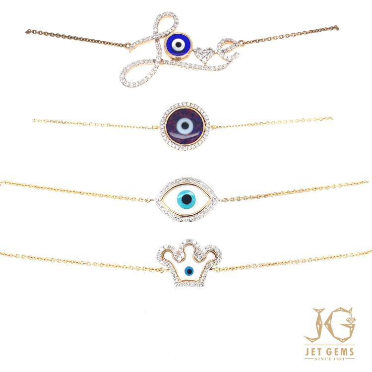 Jet Gems Evil Eye Collection made in India fine gold