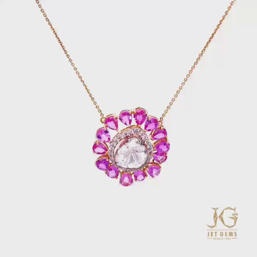 Esmeralda Pink Sapphire Necklace